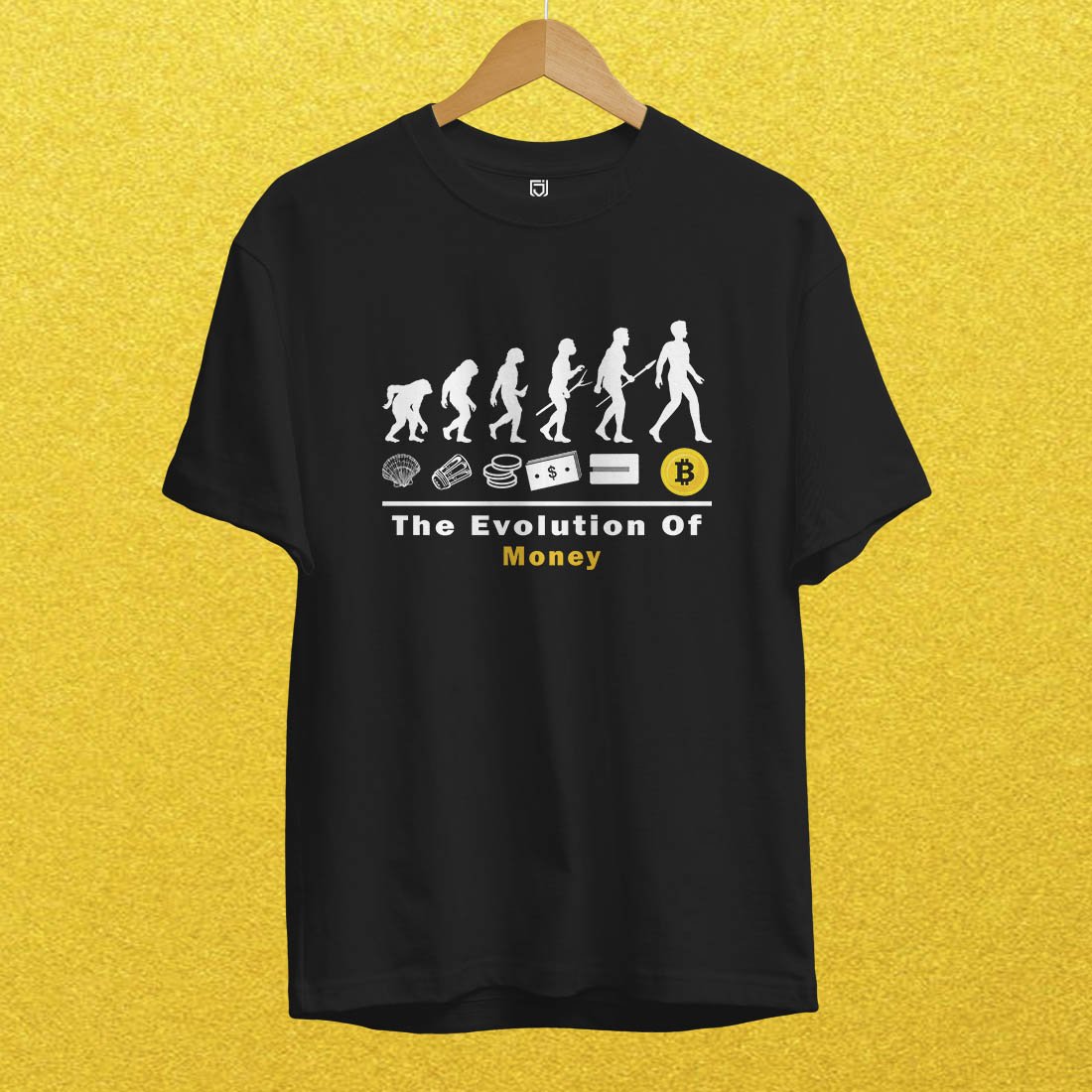 EVOLUTION OF MONEY BLACK T-SHIRT