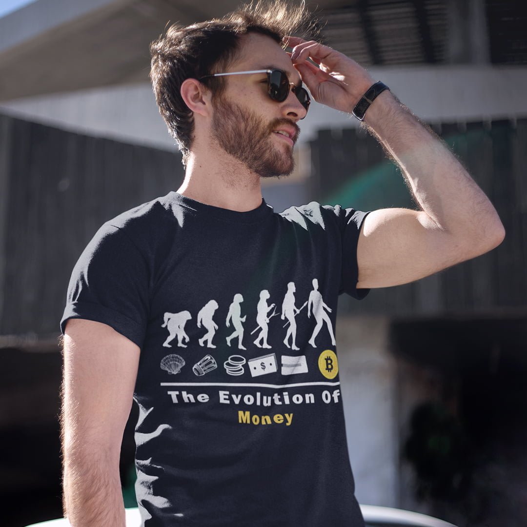 EVOLUTION OF MONEY BLACK T-SHIRT