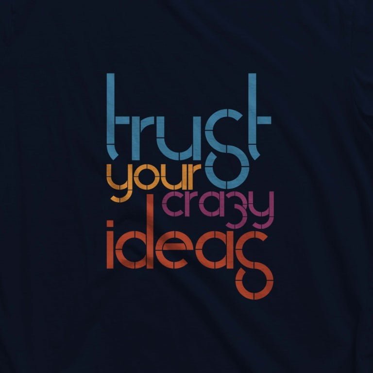 TRUST UR CRAZY IDEAS LONGLINE T-SHIRT
