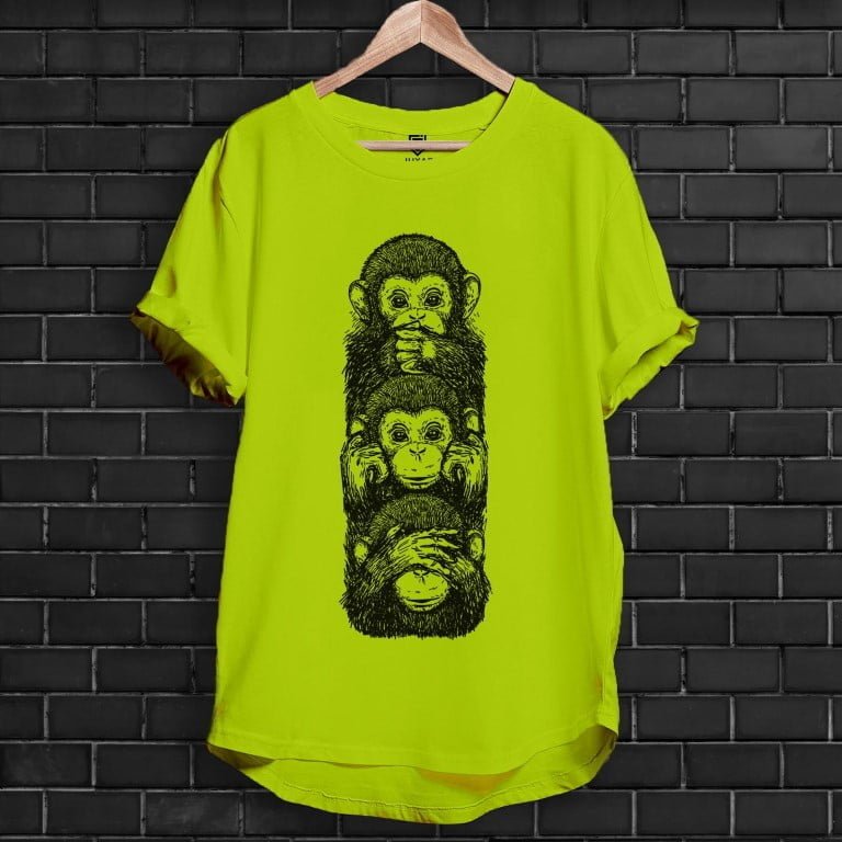 NEON MONKEYS LONGLINE T-SHIRT