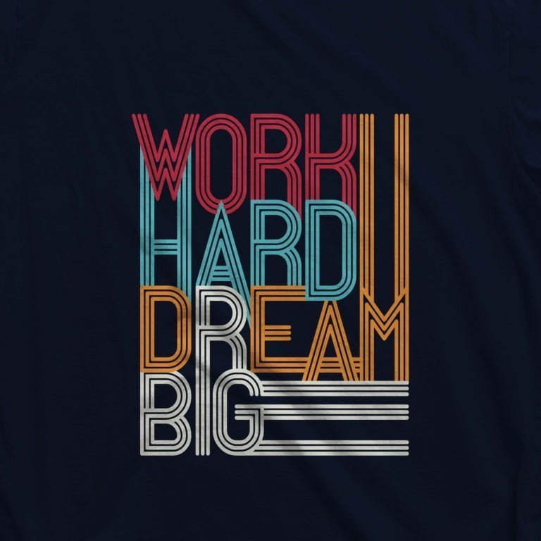 WORK HARD LONGLINE T-SHIRT