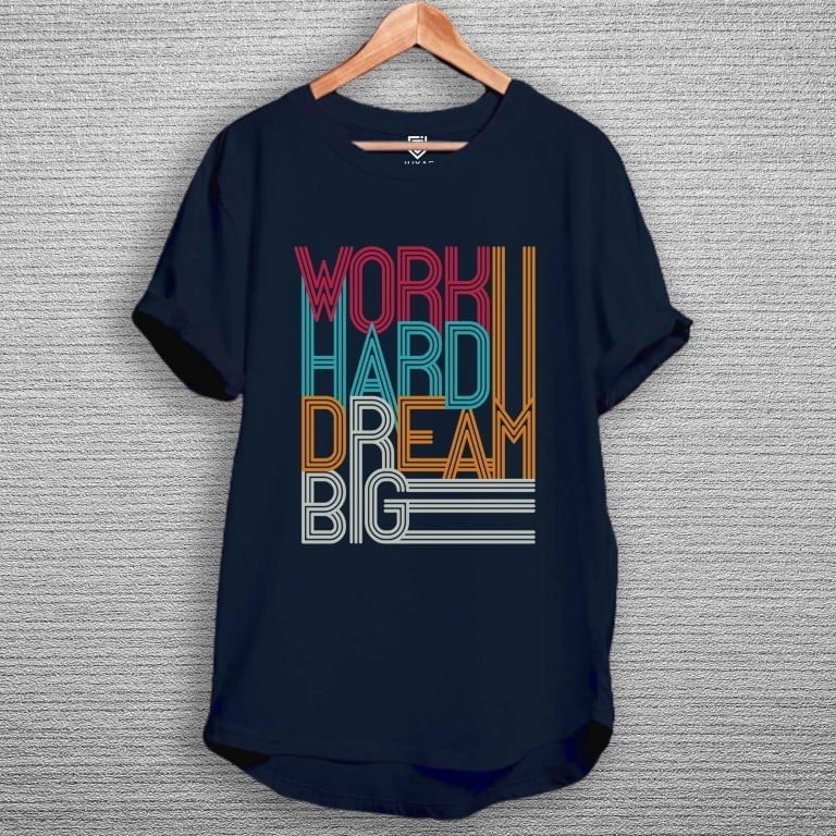 WORK HARD LONGLINE T-SHIRT