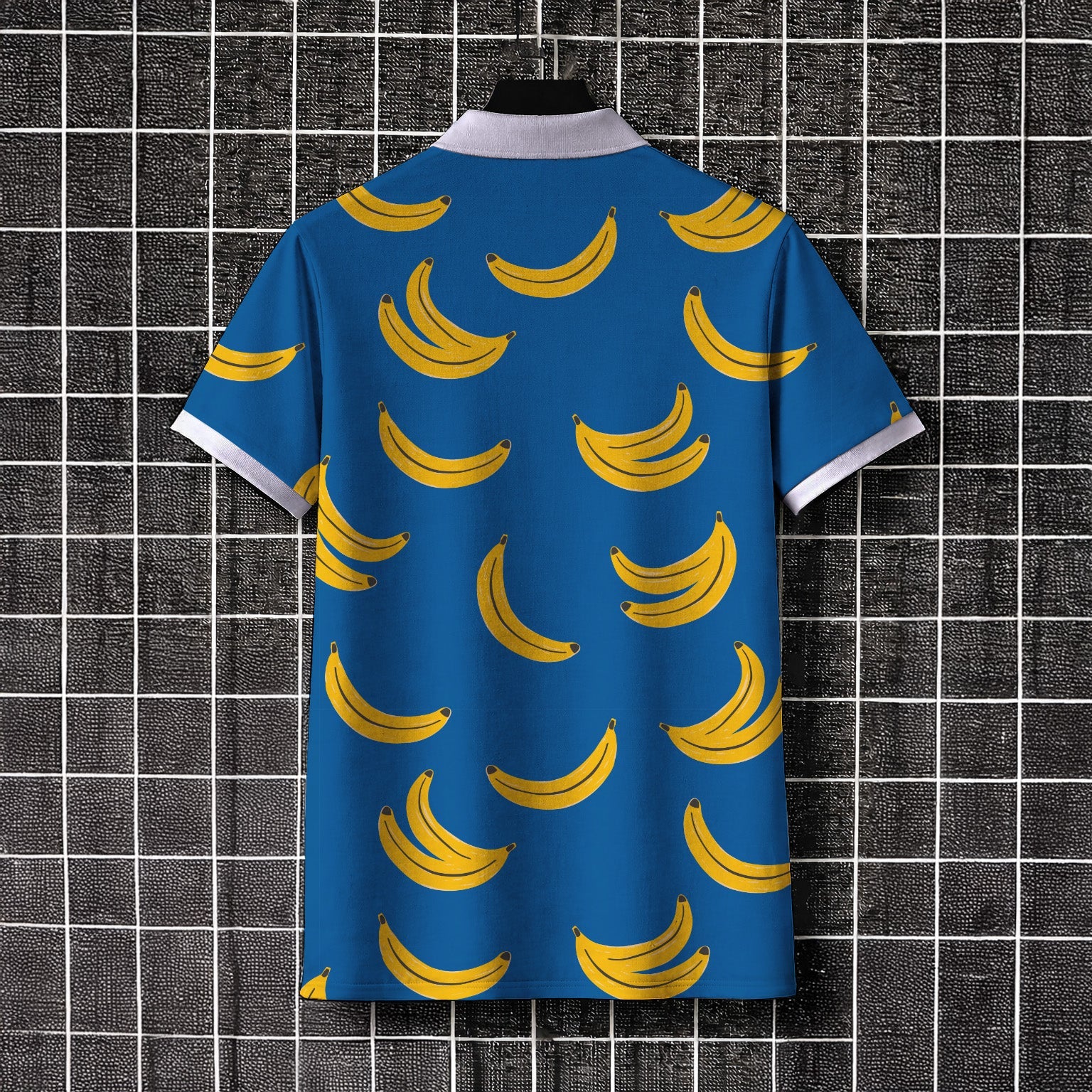 BANANA ZIPPER POLO T-SHIRT